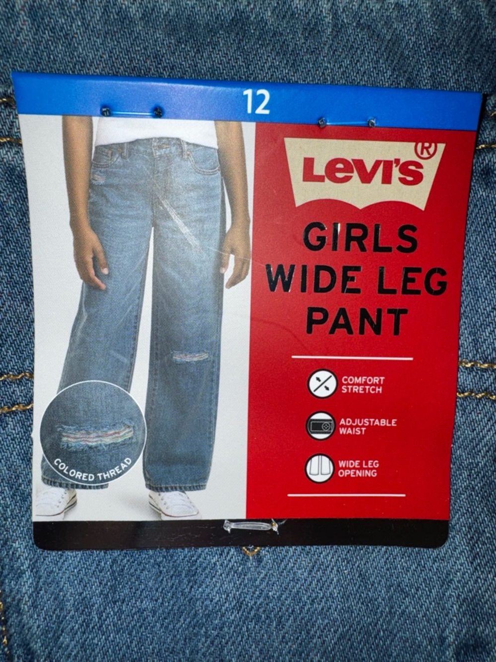 Levi's Girls Wide Leg Jeans — Blue Denim